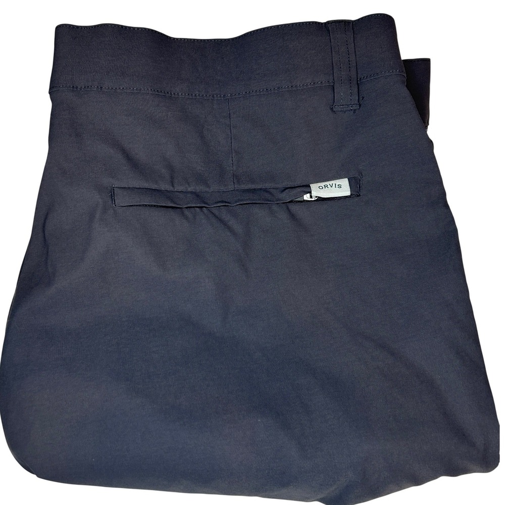 Orvis Performance Pants 40x30 Mens Gray Stretch Water Repellent Tech Chino